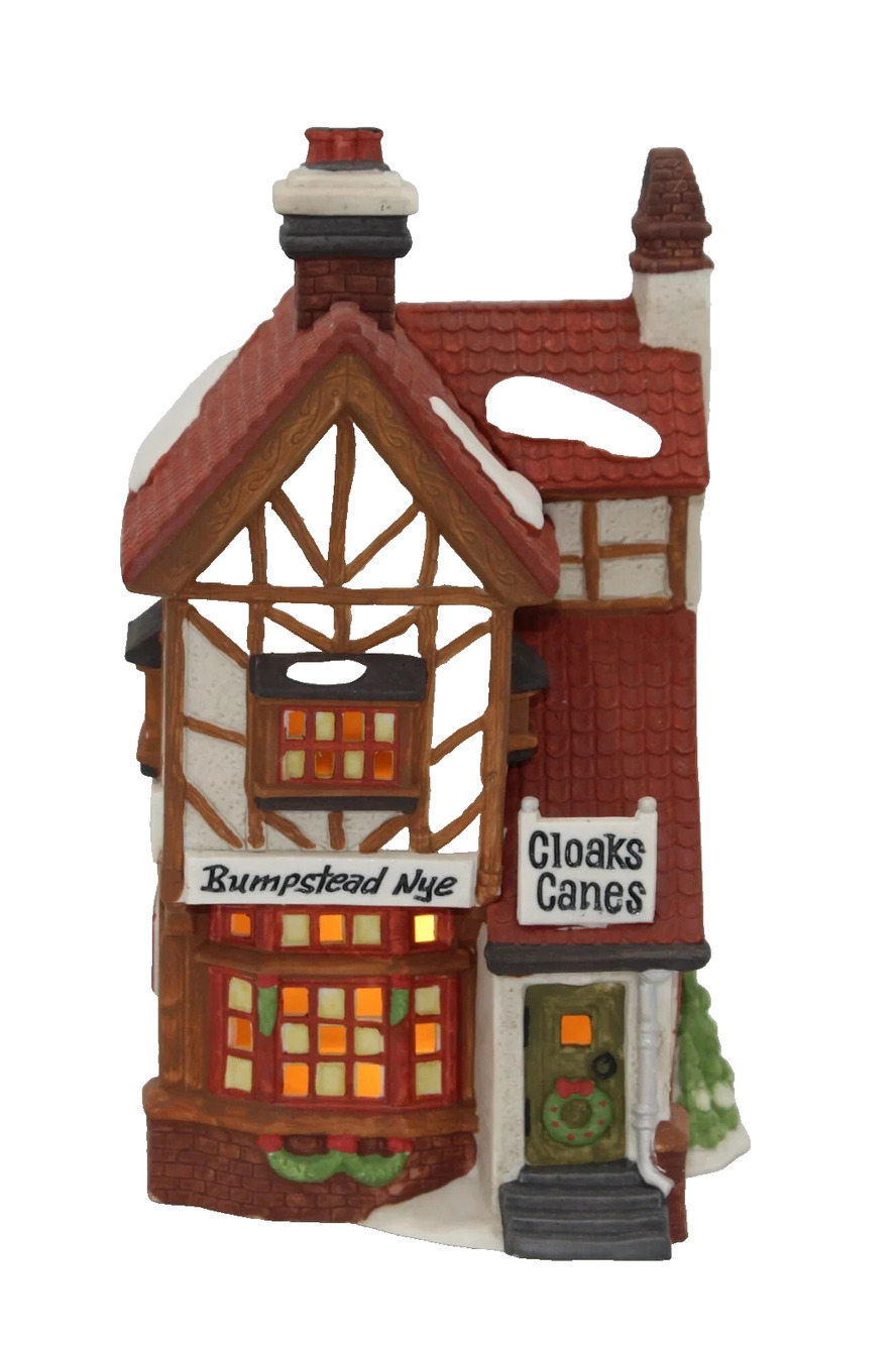 Dept 56 Bumpstead Nye Cloaks & Canes Dickens Village #5808-4 w Box & Light